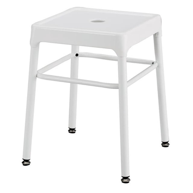 Safco 18" Nylon Steel Backless Guest Stool in White