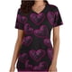 thumbnail image 2 of Fiudx Tops para Mujer Mujer Día de San Valentín Manga Corta Tops con Cuello En V Blusa con Bolsillos Estampados Enfermería, 2 of 5