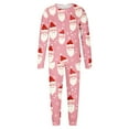 thumbnail image 2 of Lovskoo Christmas Matching Family Pajamas Sets for Dad Parent-Child Christmas Set Printed Home Wear Pajamas Two-Piece Set 2025 Pink, 2 of 3