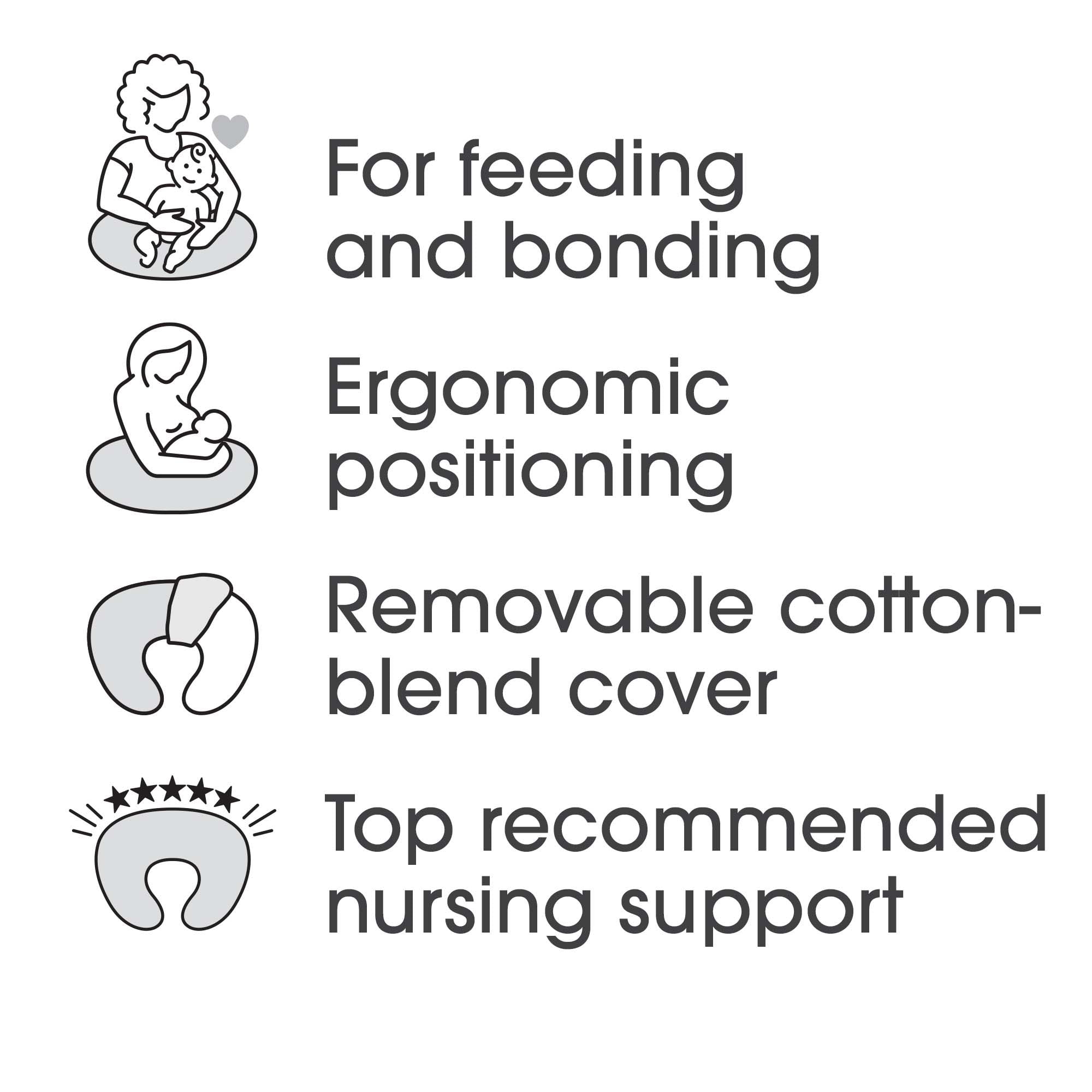 Boppy Nursing Pillow Original Support, Pink Soft Rose