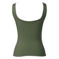 thumbnail image 5 of Camisole Tops for Women Green Camisole Tops with Built in Bra Wide Strap Tank Top Cami Sleeping Tank Tops for Women, 5 of 6