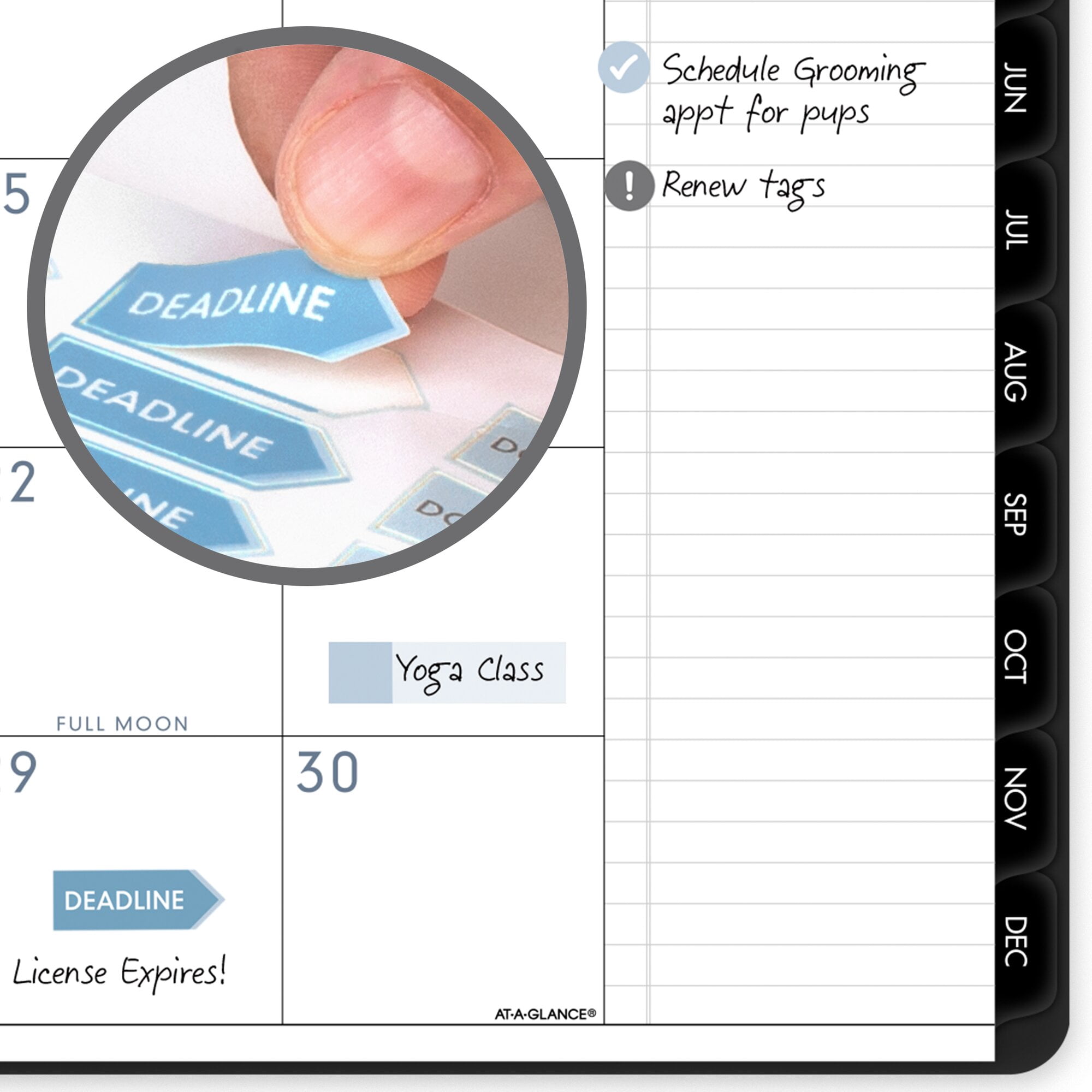 AT-A-GLANCE Contemporary Lite 2027 Monthly Planner Black Large 9 x 11 - Monthly