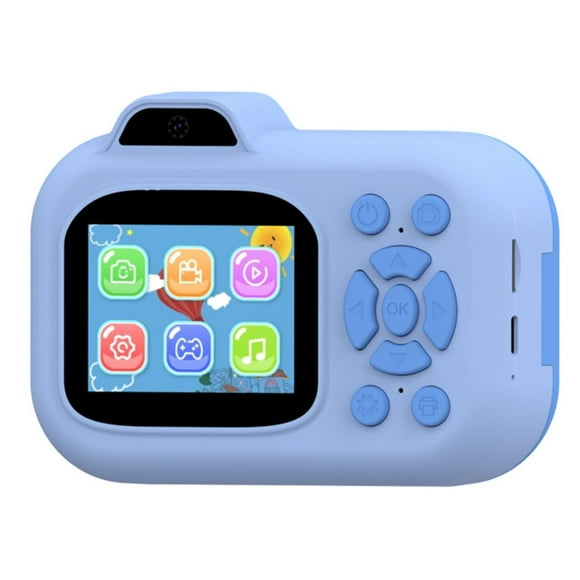 Cámara de Impresión Instantánea para Niños y Niñas, Minicámara Digital de 1080P con Doble Lente, Impresión Fotográfica, Papel Térmico C