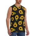 thumbnail image 2 of Kdxio Sunflowers for Men's Muscle T-shirt,Sleeveless for Workout Running Athletic Gym Lounge Casual, 2 of 7