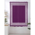 thumbnail image 2 of Sheer Curtains 63 Inch Length, Dark Purple Greek Key Semi Sheer Curtains Light Filtering Window Treatment, Geometric Greece Ancient Farmhouse Geo Privacy Voile Drapes for Living Room 52x63 Inch, 2 of 7