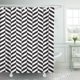 thumbnail image 1 of ABPHQTO Líneas negras en zigzag Rayas irregulares con ondas triangulares Chevrones Espiga Cortina de ducha blanca Cortina de baño 165x180 cm ABPHQTO PKNMT66x72Shower-13192, 1 of 2