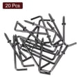 thumbnail image 3 of Uxcell 20 Pack L Shape Hooks, 2 Inch Right Angle Screw Hooks for Hanging, Black Bronze, 3 of 7