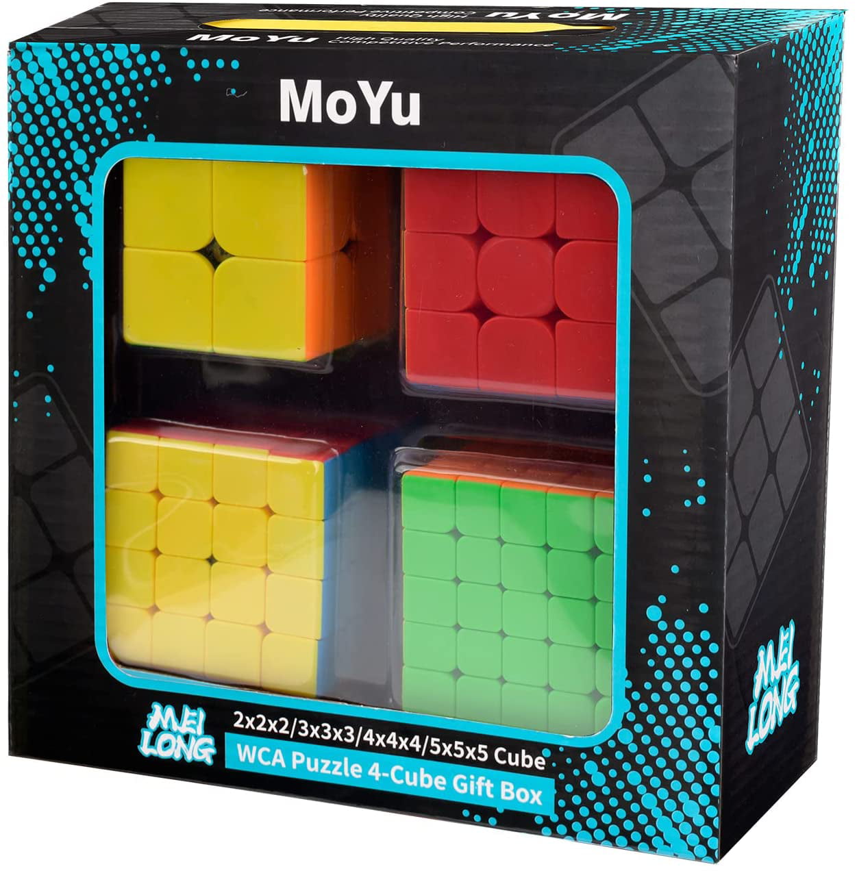  BroMoCube MoYu Meilong Magnetic Speed Cube Set 2x2 3x3 4x4 5x5 WCA  Competition and Educational Cube Bundle Box for Gift Toys : Toys & Games