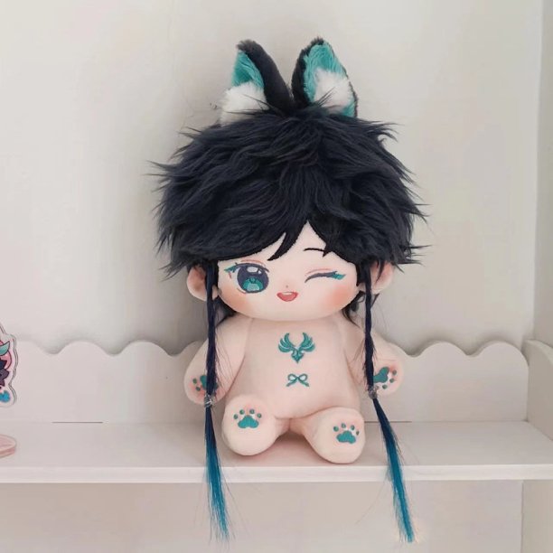 Genshin Impact Figura de anime Serie de muñecos de algodón, Tartaglia, Peluches de mantequilla de algodón, Peluches Kawaii, Regalos de ropa, 20 cm