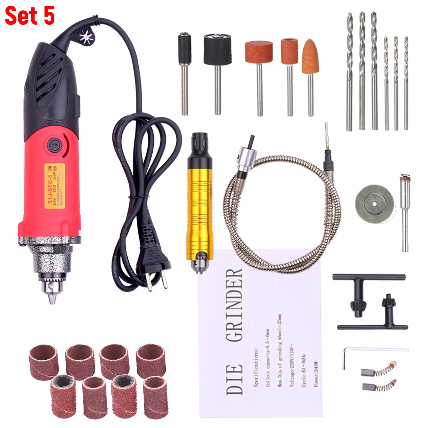 141pcs//set Electric Rotary Grinder Tools Kit,Grinding Polishing Drill Cutting Devices Set
