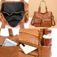 thumbnail image 4 of Bolso de hombro Hugo marrón con múltiples bolsillos para mujer, 4 of 10