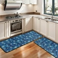 thumbnail image 3 of Kitchen Rugs Sets Of 2,Blue Christmas Snowflake Pattern Anti Fatigue Kitchen Mat Rugs Non Slip Washable,Decorative Kitchen Floor Mats for Kitchen,Sink,Laundry,17"x47"+17"x47", 3 of 5