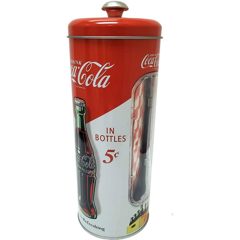 Vintage Coca Cola Straw Dispenser Glass Holder Drink Diner NO Original Box  336