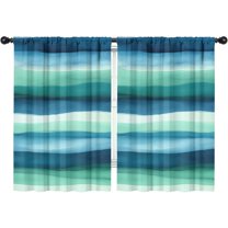 Blackout Kids Curtains,Green and Grey Abstract Art Artwork Childrens Insulated Curtains Set Of 2,Bedroom Essentials,Toddler Room Decor 42x63in(106x160cm)