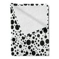 thumbnail image 2 of Black and White Soft Flannel Fleece Throw Blanket, Big and Small Dots Black Color Spots Graphic Simplistic Bubbles Pattern, Cozy Plush for Indoor and Outdoor Use, 70" x 90", Black White, by Ambesonne, 2 of 5