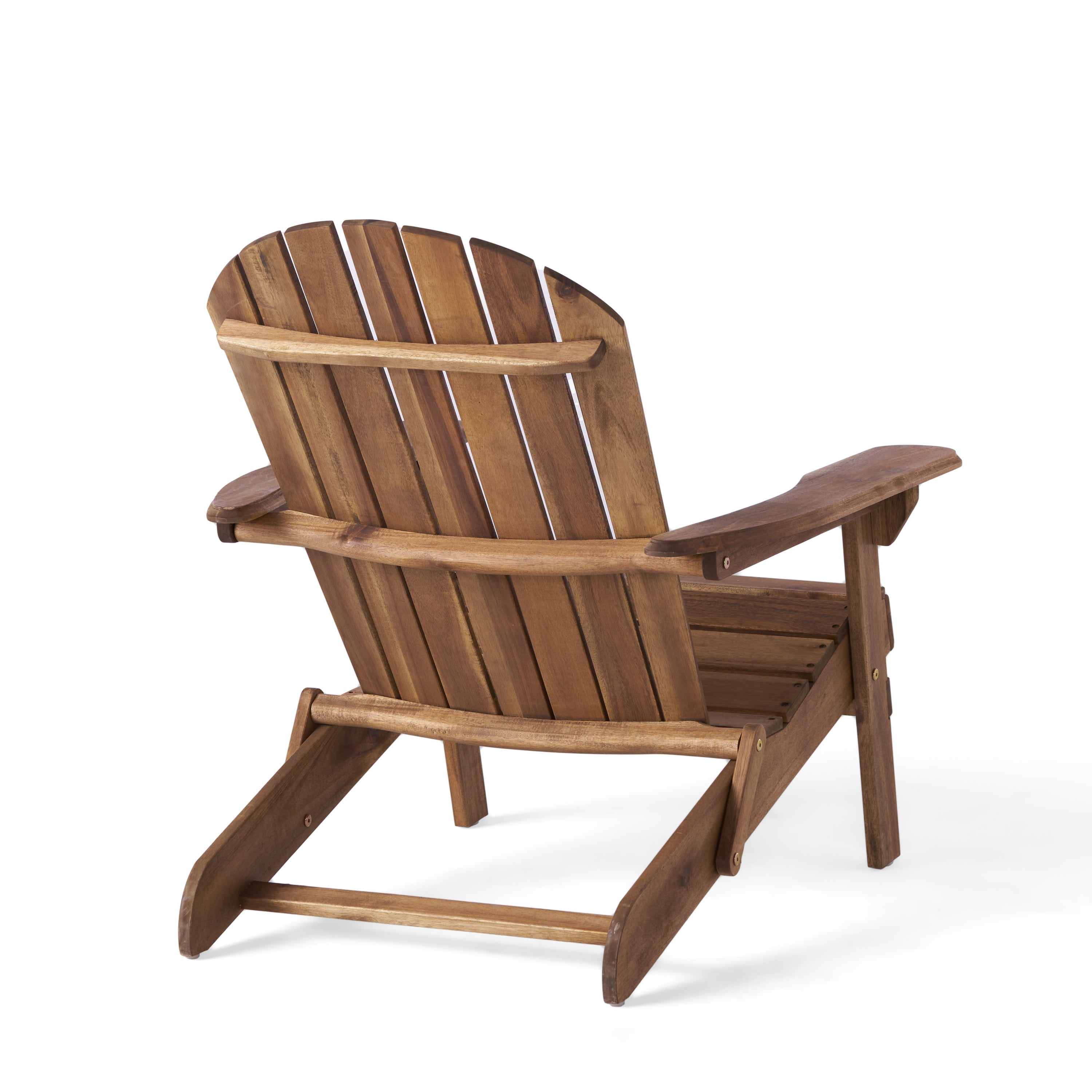 Noble House Morgan Folding Wood Adirondack Chair Natural