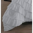 thumbnail image 4 of D.N.G. BEDDINGS 100% Egyptian Cotton 3 Piece Circle Ruffle Comforter Set with 1 Freebie Ruffle Pillow | 550 GSM Filled Microfiber - Twin/TwinXL Size, Silver Color - 800 Thread Count, 4 of 5