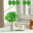thumbnail image 1 of Hojas artificiales de helecho persa | Casquillos de helecho falso verde de plástico 19 piezas Imitación realista | 3 tamaños: 17.7 pulgadas de longitud total | Decoración realista del hogar de bodas, 1 of 7