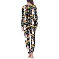 thumbnail image 4 of Renewold Merry Christmas Matching Family Pajamas Set Long Sleeve Festival Party Pj Sets Holiday Warm Sleepwear for Wome Size 6XL 2 Pieces Snowman Pine Cones Lounge Wear, 4 of 5