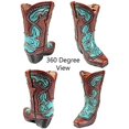 thumbnail image 4 of Urbalabs Western Mini Cowboy Boot Vase Toothpick Pencil Holder Teal Red Pink Cowboy Flower Vase Decorative Boots Vases Rustic Decor Country Living Wedding Centerpiece (Classic Teal), 4 of 7