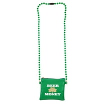 Way to Celebrate St. Patrick's Day Beer Money Necklace with Pouch, 1 Piece