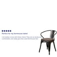 thumbnail image 4 of Flash Furniture Black-Antique Gold Metal Chair with Wood Seat and Arms, 4 of 12