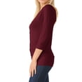 thumbnail image 2 of ClothingAve. Women's 3/4 Sleeve Soft Snap Button Cardigan with Ribbed Cuffs and Hem-in Over 20 Colors S-3X Female Plus Size Cardigan, 2 of 4