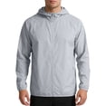 thumbnail image 2 of Ecqkame Men's Sun Protective Hooded Jacket Lightweight Breathable Full Zip Windproof Casual Outdoor Coat for Hiking Daily Gray XXXXL, 2 of 7