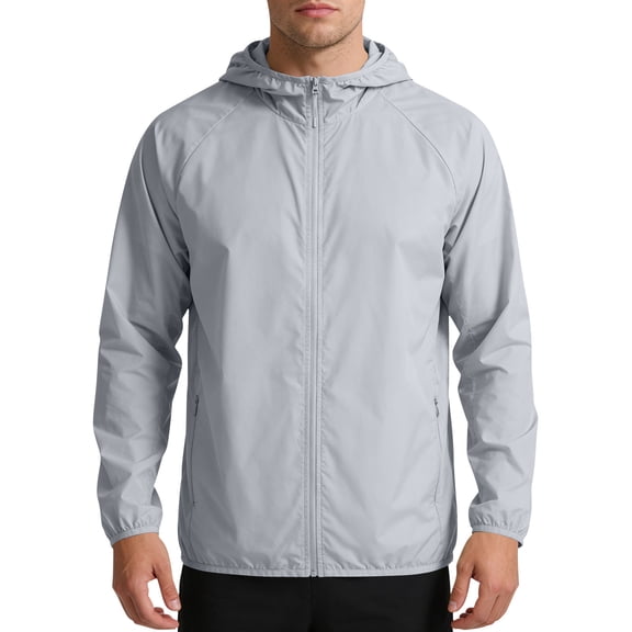 GSPCLAM UPF 50 T Hoodie for Men Long Sleeve Crew Neck Quick Dry Outdoor Tops with Side Pockets Lightweight Summer Tees for Surfing Gray XXL