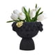 thumbnail image 2 of Resina retrato florero estatua clave almacenamiento cabeza humana escultura ornamento (negro), 2 of 6