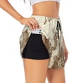 thumbnail image 3 of Lsque New York Printed Women's Running Shorts with Liner Pockets,Elastic Quick Dry Workout Athletic Gym Yoga Shorts,Womens High Waist Shorts-Small, 3 of 9