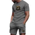 thumbnail image 3 of Traje deportivo de verano para hombre, camiseta de manga corta, pantalones cortos deportivos de verano, traje de dos piezas, nuevo estilo, 3 of 4