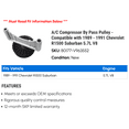 thumbnail image 2 of A/C Compressor By Pass Pulley - Compatible with 1989 - 1991 Chevy R1500 Suburban 5.7L V8 1990, 2 of 2