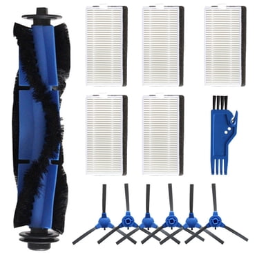 Venga! Replacement Parts Kit For Robot Vacuum VG RVC 3001 - Includes 4 Side Brushes, 1 Main Roller Brush, 3 Mop Pads & 3 Filter Sets