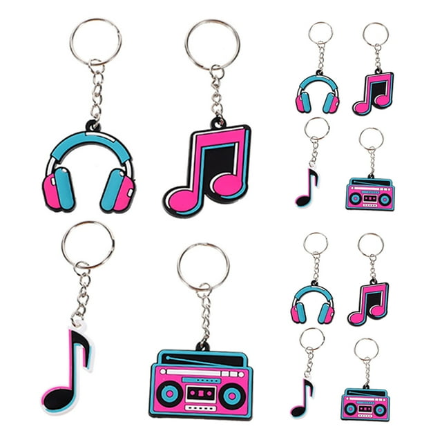MOVTOTOP Porte-Clés Musical pour Fête Couleurs Assorties PVC Durable Compact et Portable pour Amateurs de Musique 12 Pcs