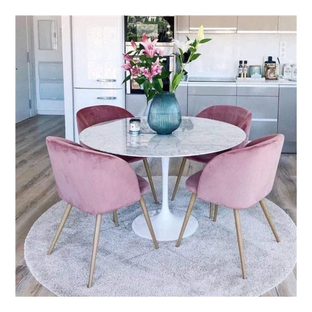 LEO FAUX MARBLE DINING TABLE 36"
