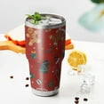 thumbnail image 3 of 30oz Red Christmas Gingerbread Man Pattern Tumblers Stainless Steel Tumbler with Lid and Straw,Vacuum Insulated Double Wall Travel Tumbler Cups Mug with Cleaning Brush for Coffee,Tea, 3 of 7
