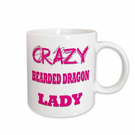 

3dRose Crazy Bearded Dragon Lady Ceramic Mug 15-ounce