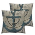 thumbnail image 2 of Acheng Throw Pillow Cover Nautical Theme Vintage Navigation Pattern Anchor Ocean Theme Marine Throw Pillow Covers for Couch Sofa Home Decor,2 Pcs White, 2 of 6