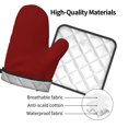 thumbnail image 4 of KLL Maroon Pattern Oven Mitts and Pot Holders 2pcs Sets for Kitchen, Oven Mitt Heat Resistant 536°F, Oven Gloves for Kitchen,Cooking and Baking, 4 of 7