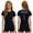 Black, variant on Workout Tops for Women Summer Short Sleeve Crewneck Slim Fit Quick Dry Mesh Athletic Running T Shirts Gym Yoga Hiking Shirt