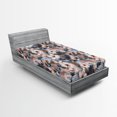 thumbnail image 2 of Ambesonne Vintage Fitted Sheet, Art Watercolor Floral Print, Twin Size, Pale Rust Slate Blue, 2 of 5