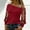 X-1111Red, variant on Women'S Top Long Sleeve Slash Neck Solid Color Mesh Elegant Comfortable Blouses For Daily Wear Black L