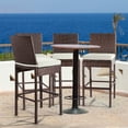 thumbnail image 3 of Patio Novagarden Outdoor Bar Stools Armless Wicker Woven, Set of 4, Cream, 3 of 7