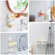 thumbnail image 4 of Jabonera de doble capa con ventosa, soporte para esponja resistente para ducha, baño, bañera y fregadero de cocina, sin taladros, extraíble, montaje en pared, 4 of 5