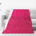 thumbnail image 1 of Balery Rose Red Glitter Manta de Felpa Suave y Acogedora – Cobija de Franela Aterciopelada para Cama, Lavable y Cálida para Sofá, Mascotas, Transpirable-50"x40", 1 of 7