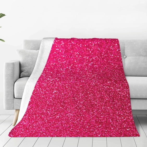 Balery Rose Red Glitter Manta de Felpa Suave y Acogedora – Cobija de Franela Aterciopelada para Cama, Lavable y Cálida para Sofá, Mascotas, Transpirable-40"x30"