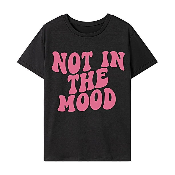 Camiseta de mujer Verano Activewear Camiseta con cuello redondo para uso diario Compras Camping Negro