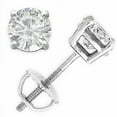 thumbnail image 3 of 2Ct Round Cut Diamond Classic Solitaire Stud Earrings For Women's 14K White Gold Plated, 3 of 5