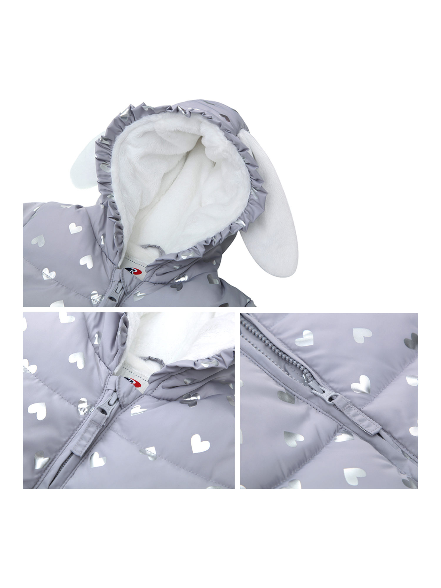 Rokka&Rolla Baby Girls' Infant Fleece Puffer Jacket -Toddler Warm Winter Coat, Sizes 6-24M - image 5 of 6